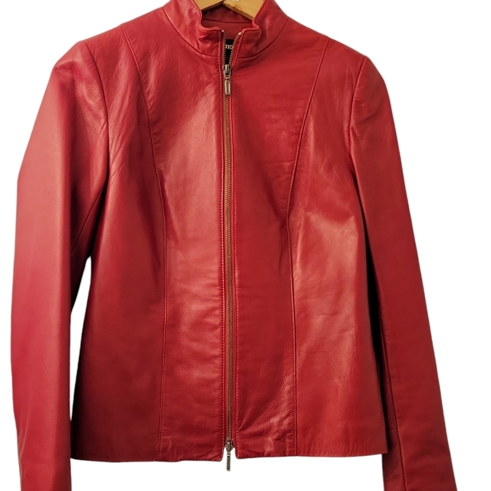 Red Leather Jacket Danier Leather Jacket 2xs